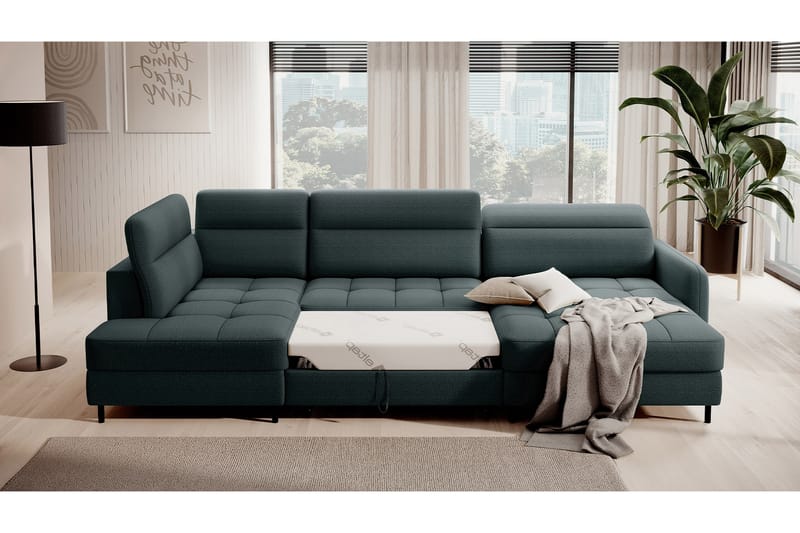 Berrto Sofa med Divan og Chaiselong 5-Pers. - Grøn - Møbler - Sofaer - U Sofa