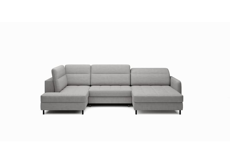 Berrto Sofa med Divan og Chaiselong 5-Pers. - Lysgrå - Møbler - Sofaer - U Sofa