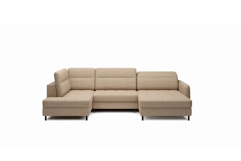 Berrto Sofa med Divan og Chaiselong 5-Pers. - Beige - Møbler - Sofaer - U Sofa