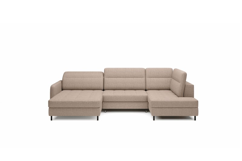 Berrto Sofa med Divan og Chaiselong 5-Pers. - Beige - Møbler - Sofaer - U Sofa