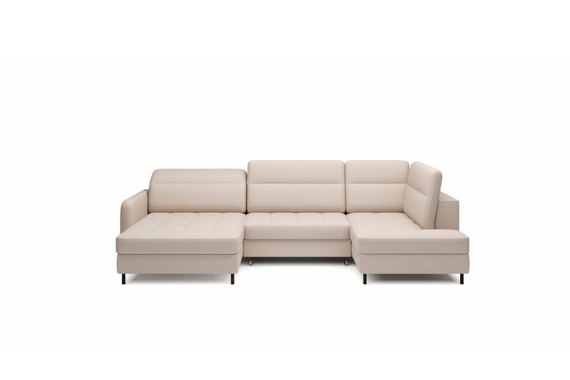 Berrto Sofa med Divan og Chaiselong 5-Pers. - Beige - Møbler - Sofaer - U Sofa