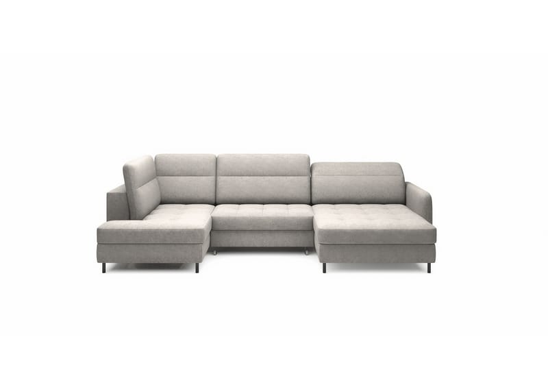 Berrto Sofa med Divan og Chaiselong 5-Pers. - Lysgrå - Møbler - Sofaer - U Sofa