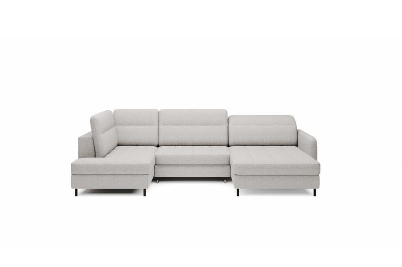 Berrto Sofa med Divan og Chaiselong 5-Pers. - Lysgrå - Møbler - Sofaer - U Sofa