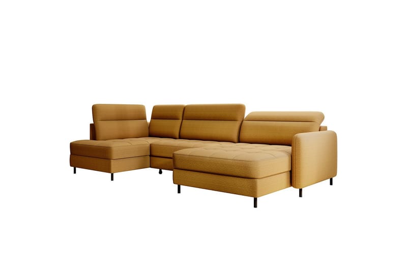 Berrto Sofa med Divan og Chaiselong 5-Pers. - Guld - Møbler - Sofaer - U Sofa