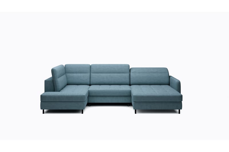 Berrto Sofa med Divan og Chaiselong 5-Pers. - Blå - Møbler - Sofaer - U Sofa