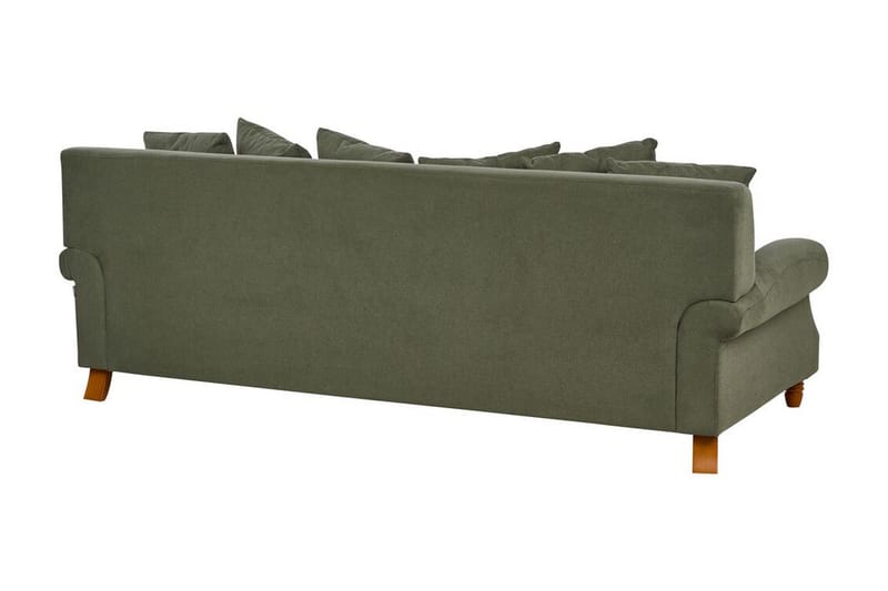 Bijan Sofa 3-personers - Grøn/Mørkt træ - Møbler - Sofaer - 3 personers sofa