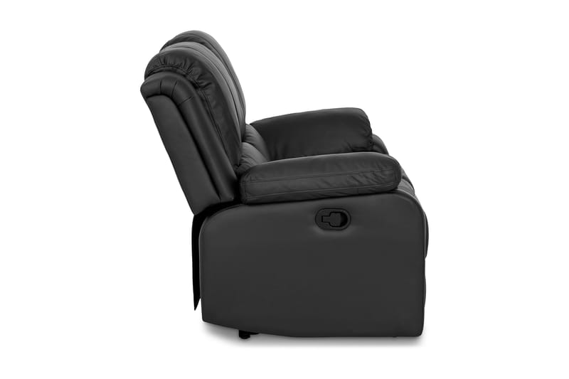 Norbo Lille Reclinersofa 2-personers Kunstlæder - Sort - Møbler - Sofaer - Recliner sofaer - 2 personers biografsofa & reclinersofa