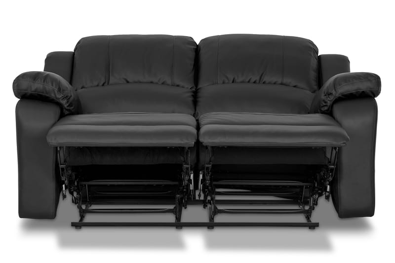 Norbo Lille Reclinersofa 2-personers Kunstlæder - Sort - Møbler - Sofaer - Recliner sofaer - 2 personers biografsofa & reclinersofa