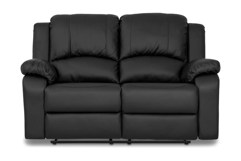 Norbo Lille Reclinersofa 2-personers Kunstlæder - Sort - Møbler - Sofaer - Recliner sofaer - 2 personers biografsofa & reclinersofa