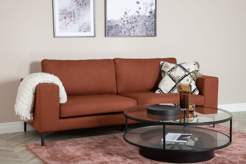 Bloom 3-personers Sofa - Rød - Møbler - Sofaer - 3 personers sofa