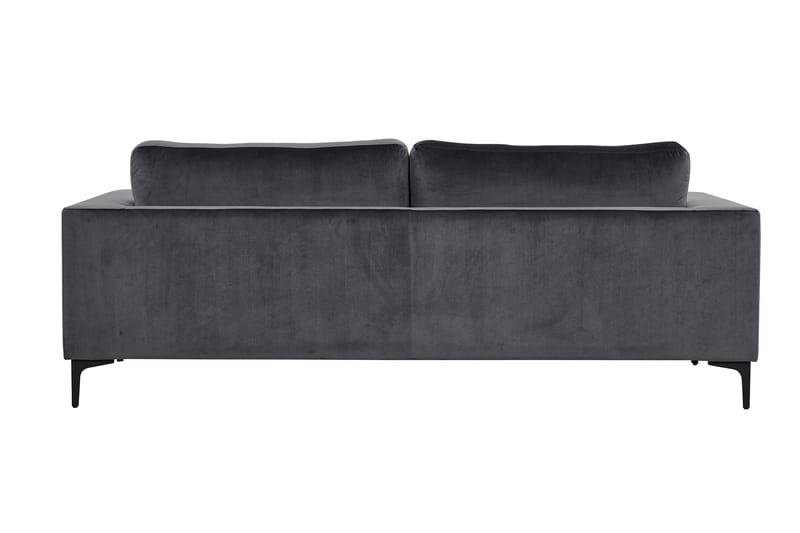 Bloom Fløjlssofa 3-personers - Mørkegrå - Møbler - Sofaer - 3 personers sofa