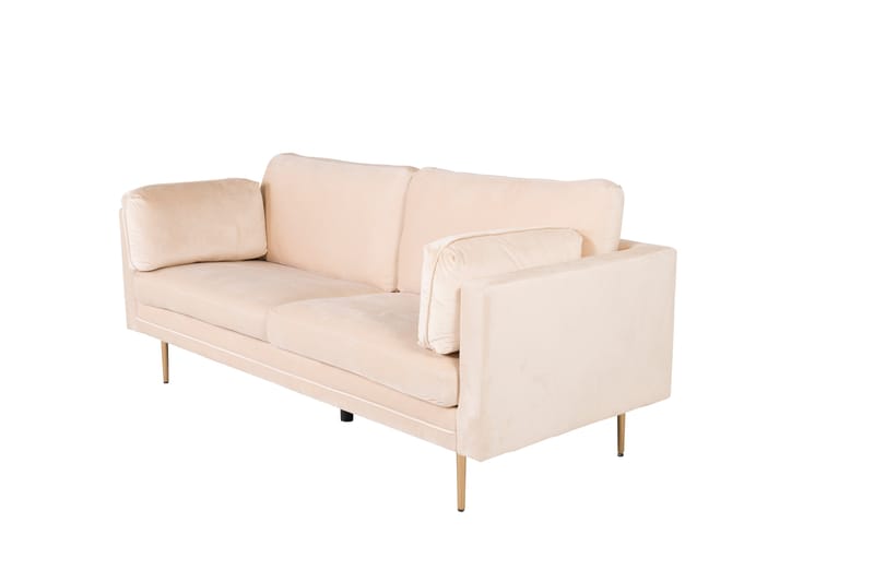 Boom Fløjlssofa 3-personers - Beige - Møbler - Sofaer - 3 personers sofa