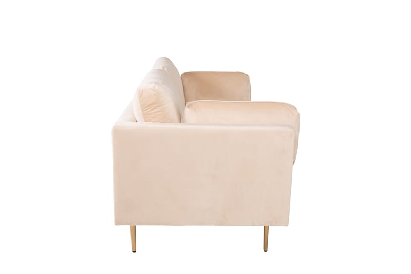 Boom Fløjlssofa 3-personers - Beige - Møbler - Sofaer - 3 personers sofa