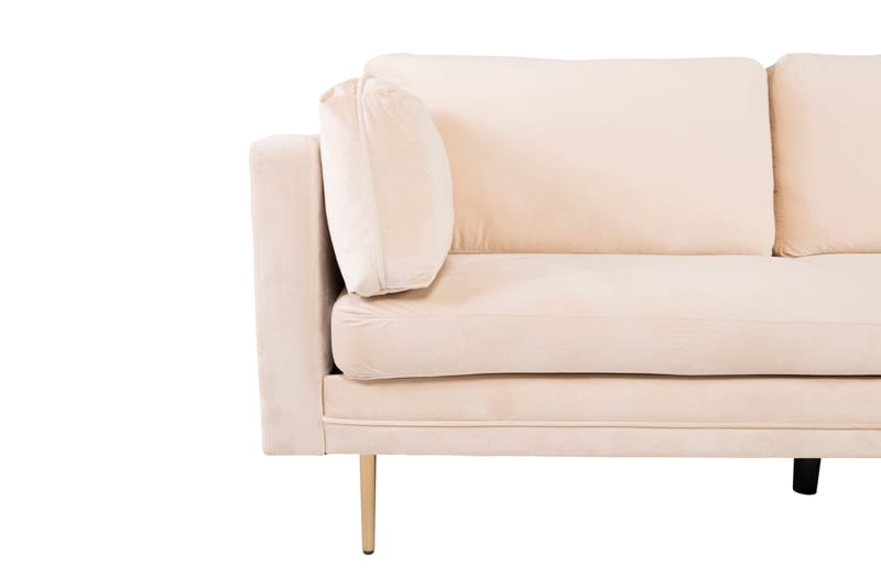 Boom Fløjlssofa 3-personers - Beige - Møbler - Sofaer - 3 personers sofa