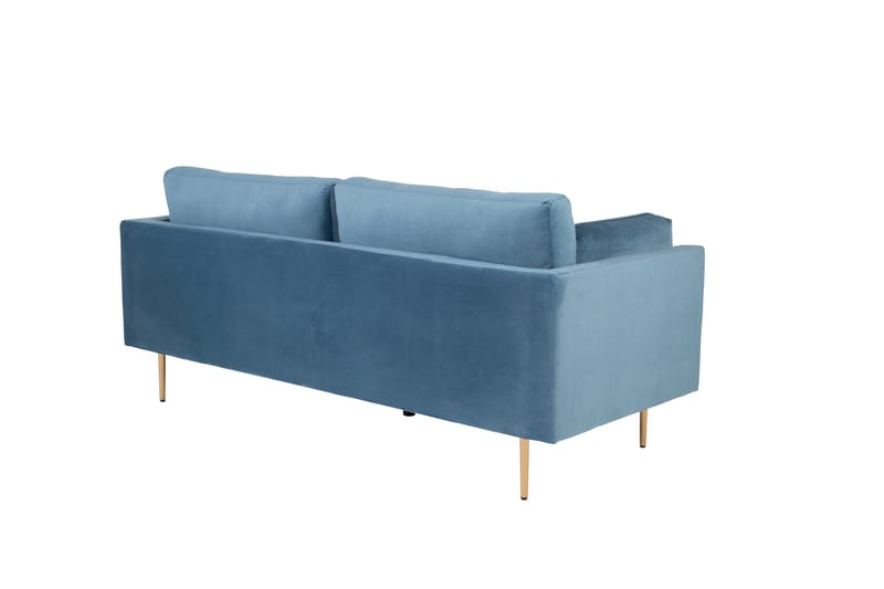 Boom Fløjlssofa 3-personers - Blå - Møbler - Sofaer - 3 personers sofa