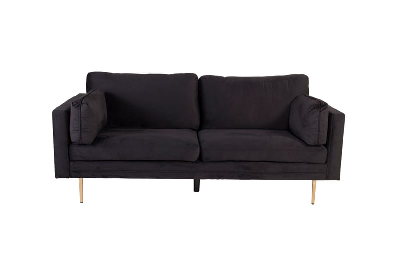 Boom Fløjlssofa 3-personers - Sort - Møbler - Sofaer - 3 personers sofa