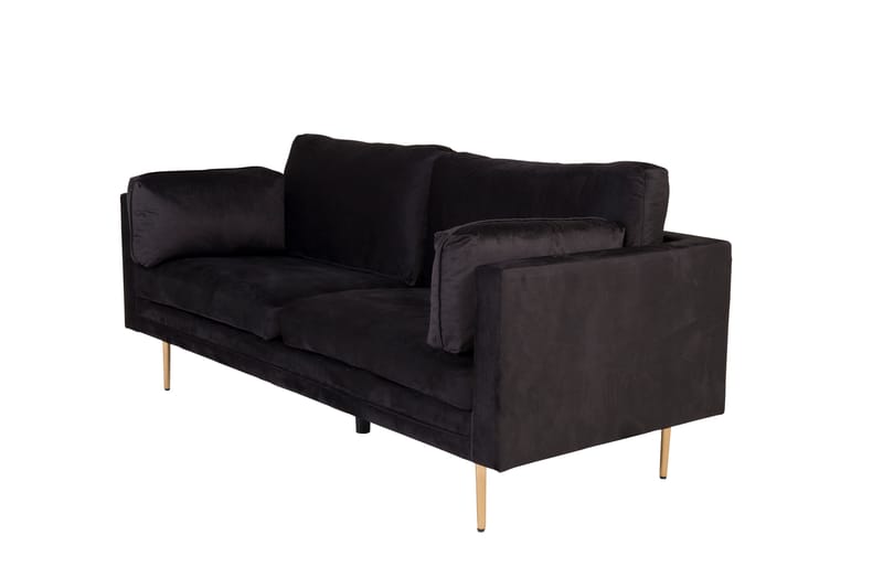 Boom Fløjlssofa 3-personers - Sort - Møbler - Sofaer - 3 personers sofa