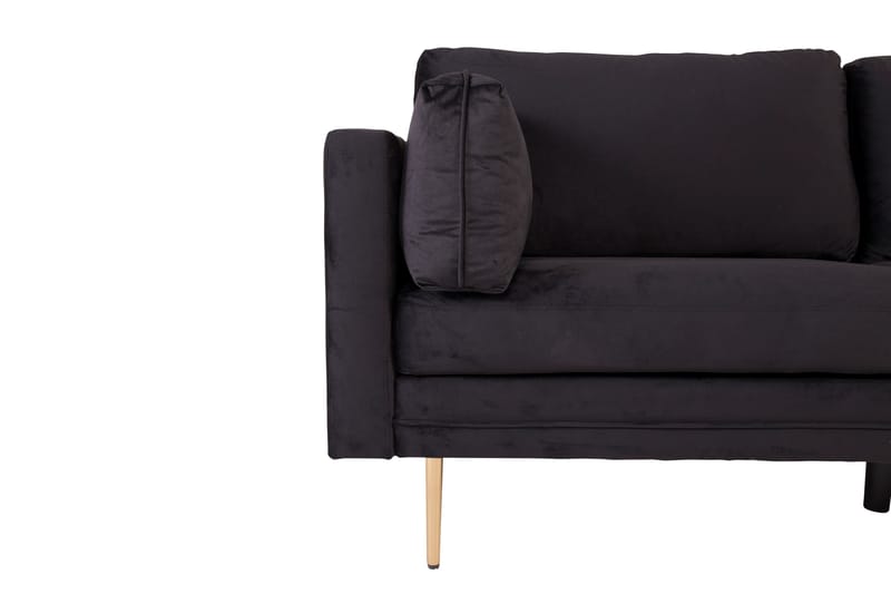 Boom Fløjlssofa 3-personers - Sort - Møbler - Sofaer - 3 personers sofa