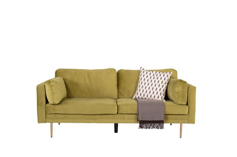 Boom Fløjlssofa 3-personers - Grøn - Møbler - Sofaer - 3 personers sofa