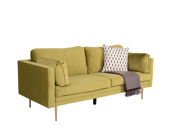 Boom Fløjlssofa 3-personers - Grøn - Møbler - Sofaer - 3 personers sofa