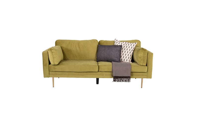 Boom Fløjlssofa 3-personers - Grøn - Møbler - Sofaer - 3 personers sofa