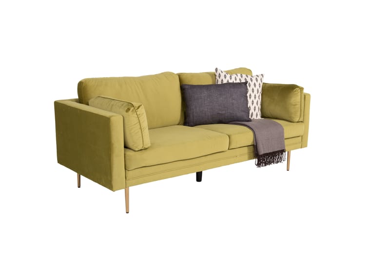 Boom Fløjlssofa 3-personers - Grøn - Møbler - Sofaer - 3 personers sofa