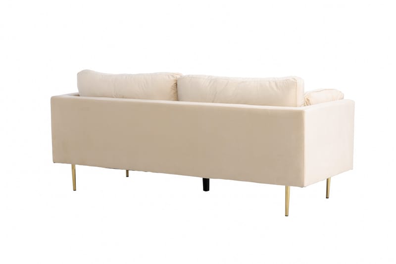 Boom Fløjlssofa 3-personers - Beige - Møbler - Sofaer - 3 personers sofa