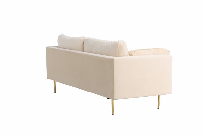 Boom Fløjlssofa 3-personers - Beige - Møbler - Sofaer - 3 personers sofa