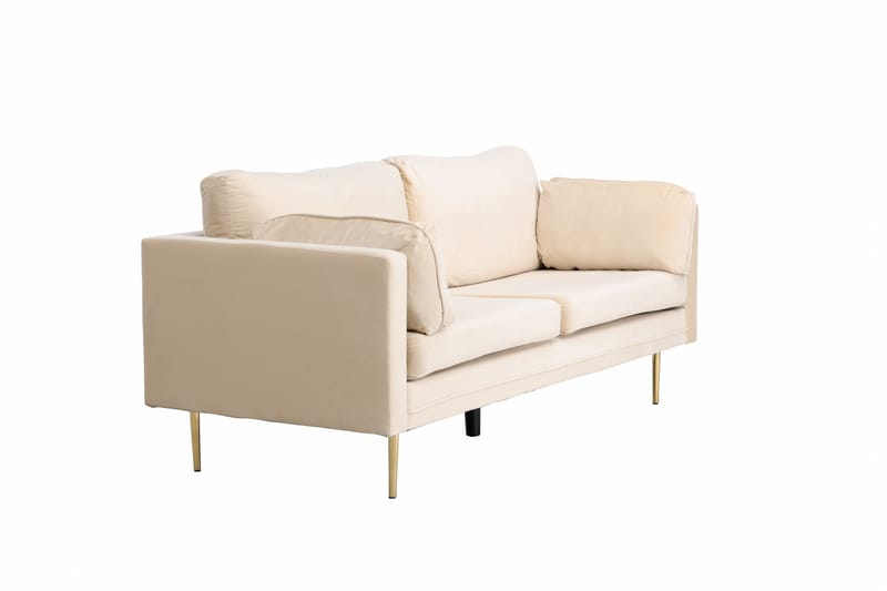 Boom Fløjlssofa 3-personers - Beige - Møbler - Sofaer - 3 personers sofa