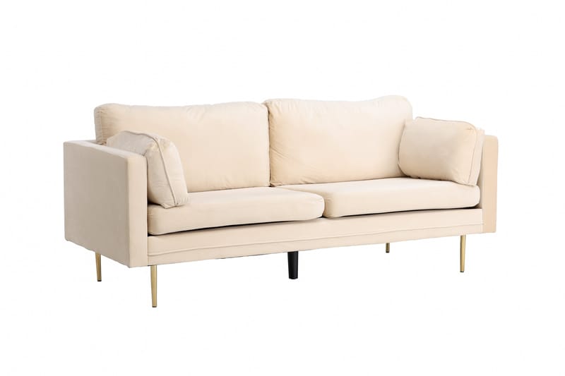 Boom Fløjlssofa 3-personers - Beige - Møbler - Sofaer - 3 personers sofa