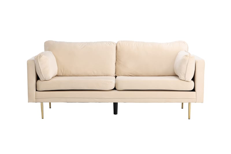 Boom Fløjlssofa 3-personers - Beige - Møbler - Sofaer - 3 personers sofa