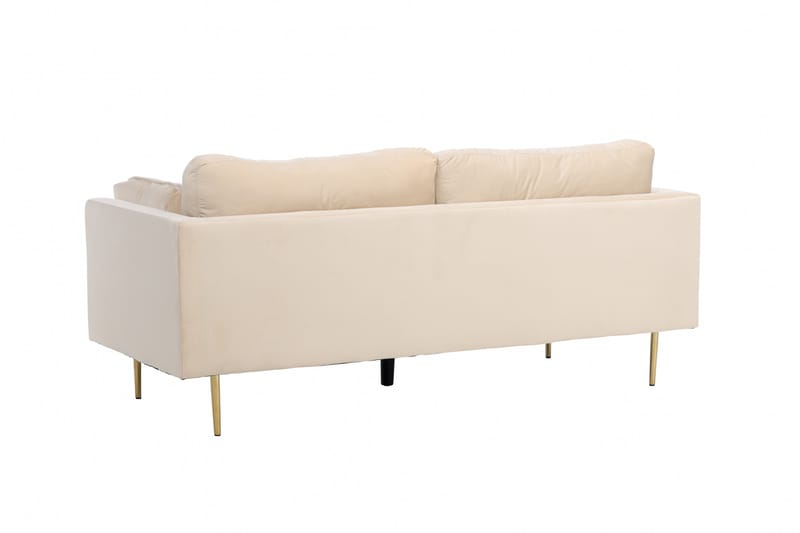 Boom Fløjlssofa 3-personers - Beige - Møbler - Sofaer - 3 personers sofa