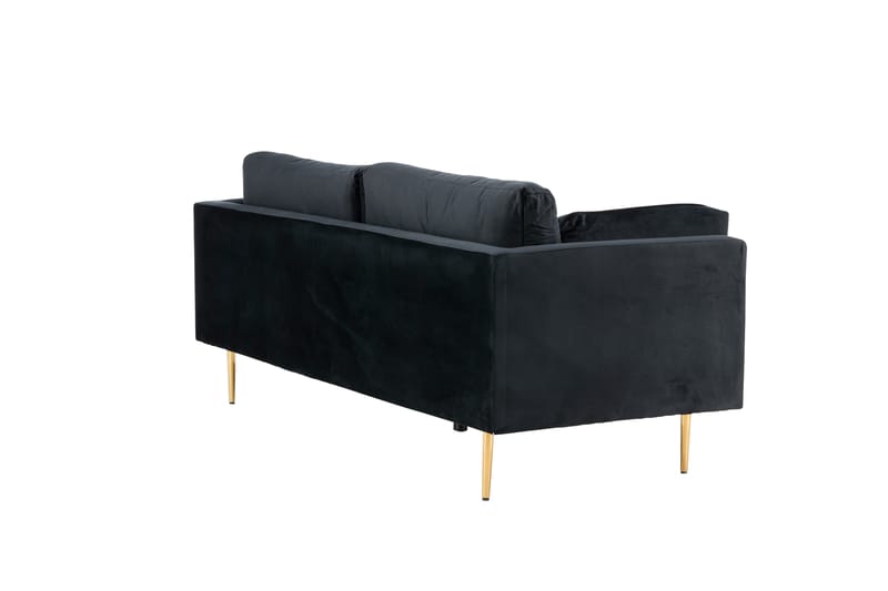 Boom Fløjlssofa 3-personers - Sort - Møbler - Sofaer - 3 personers sofa