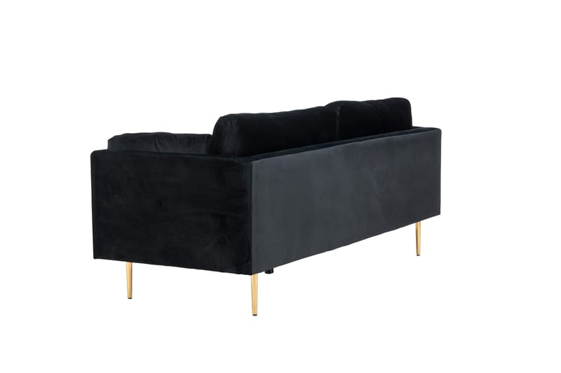 Boom Fløjlssofa 3-personers - Sort - Møbler - Sofaer - 3 personers sofa