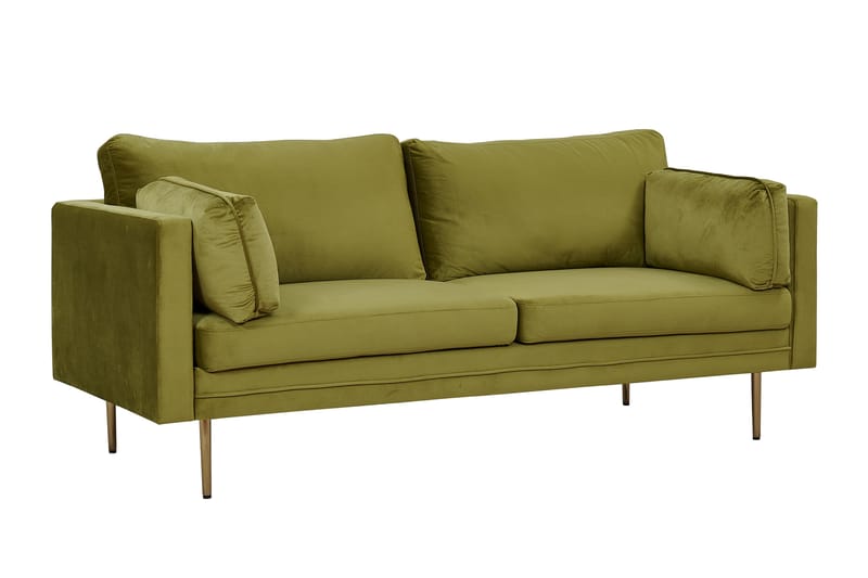 Boom Fløjlssofa 3-personers - Grøn - Møbler - Sofaer - 3 personers sofa