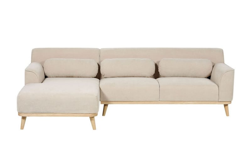 Bree Hjørnesofa 3-personers - Beige/Lyst træ - Møbler - Sofaer - Hjørnesofa