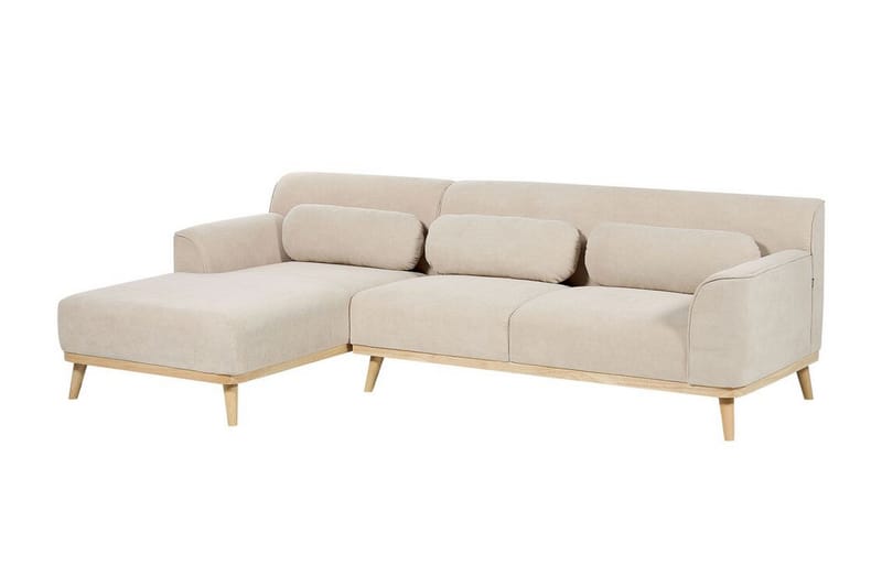 Bree Hjørnesofa 3-personers - Beige/Lyst træ - Møbler - Sofaer - Hjørnesofa