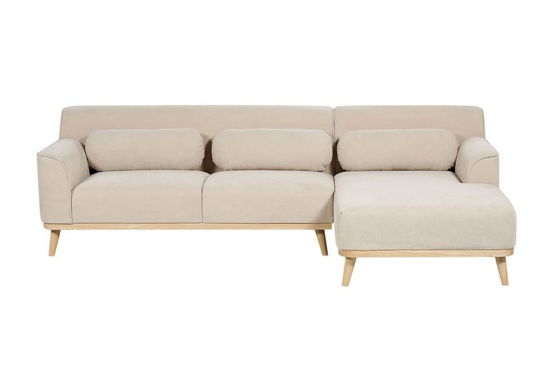 Bree Hjørnesofa 3-personers - Beige/Lyst træ - Møbler - Sofaer - Hjørnesofa