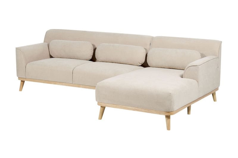 Bree Hjørnesofa 3-personers - Beige/Lyst træ - Møbler - Sofaer - Hjørnesofa