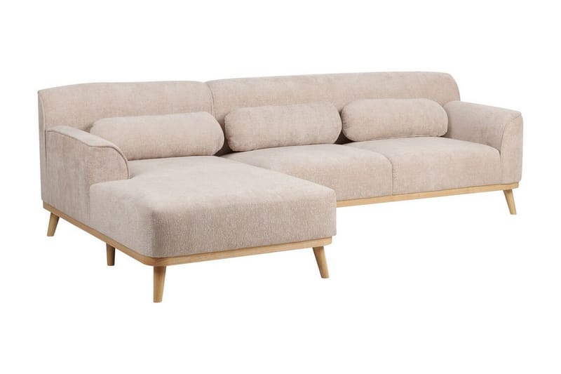 Bree Hjørnesofa 3-personers - Beige/Lyst træ - Møbler - Sofaer - Hjørnesofa