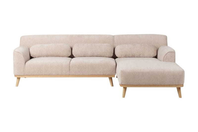 Bree Hjørnesofa 3-personers - Beige/Lyst træ - Møbler - Sofaer - Hjørnesofa