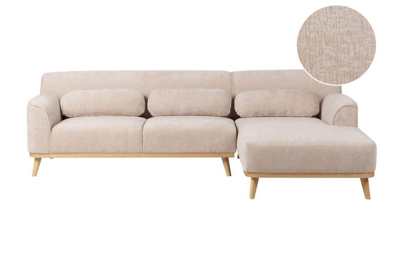 Bree Hjørnesofa 3-personers - Beige/Lyst træ - Møbler - Sofaer - Hjørnesofa