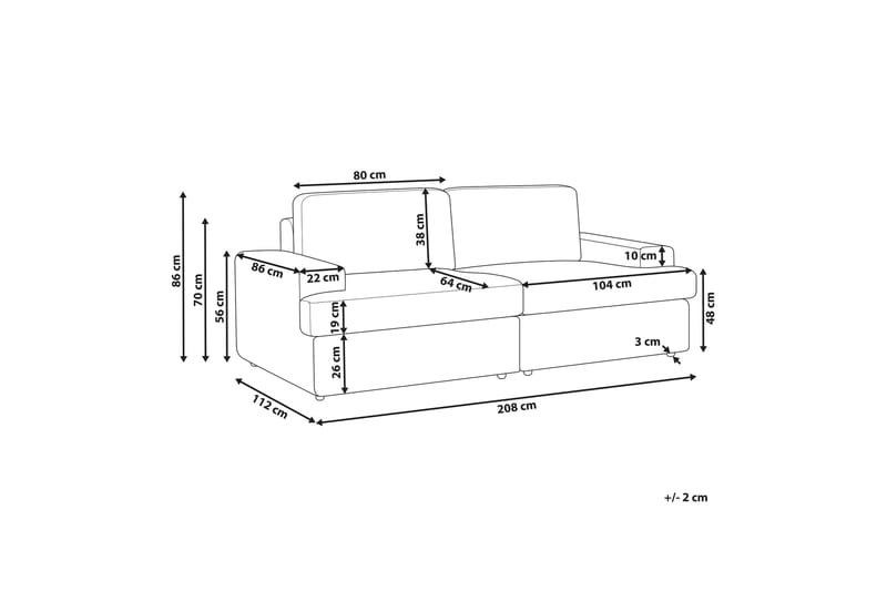 Brennan Sofa 3-personers - Grå - Møbler - Sofaer - 3 personers sofa