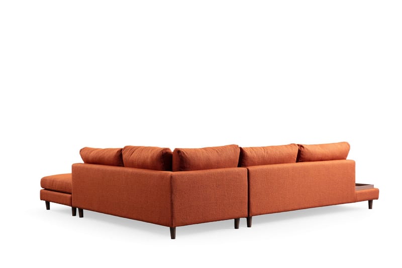 Brigid 4-personers Sofa med Chaiselong - Orange - Møbler - Sofaer - Sofa med chaiselong