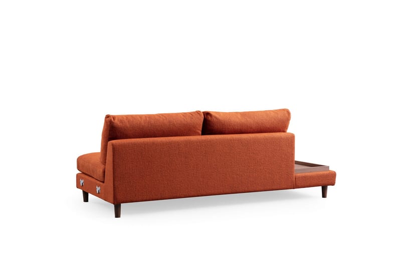 Brigid 4-personers Sofa med Chaiselong - Orange - Møbler - Sofaer - Sofa med chaiselong