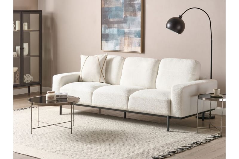 Bruna Sofa 3-personers - Hvid/Sort - Møbler - Sofaer - 3 personers sofa