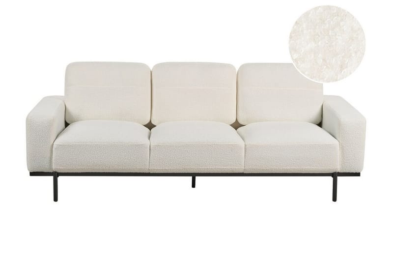 Bruna Sofa 3-personers - Hvid/Sort - Møbler - Sofaer - 3 personers sofa