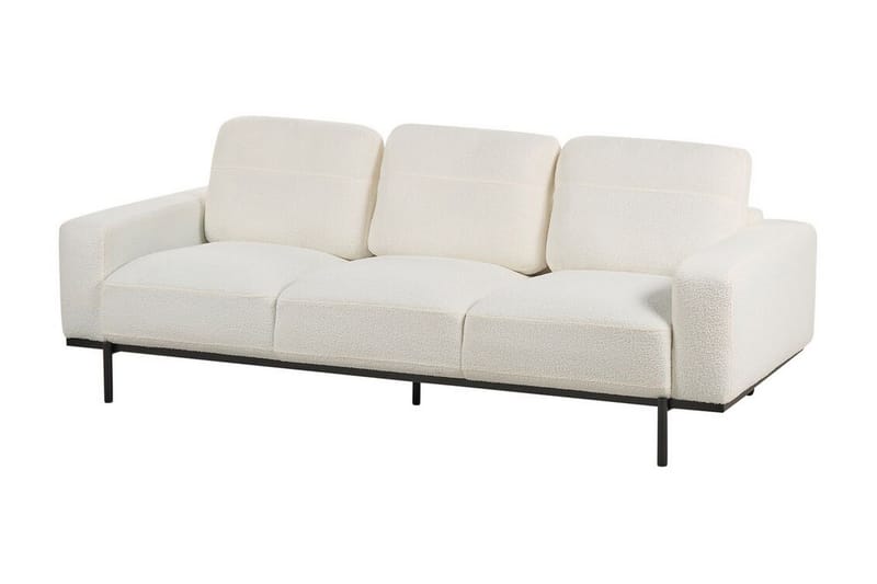 Bruna Sofa 3-personers - Hvid/Sort - Møbler - Sofaer - 3 personers sofa