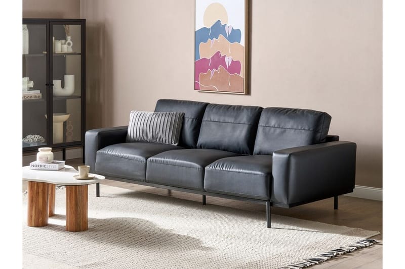 Bruna Sofa 3-personers - Sort - Møbler - Sofaer - 3 personers sofa