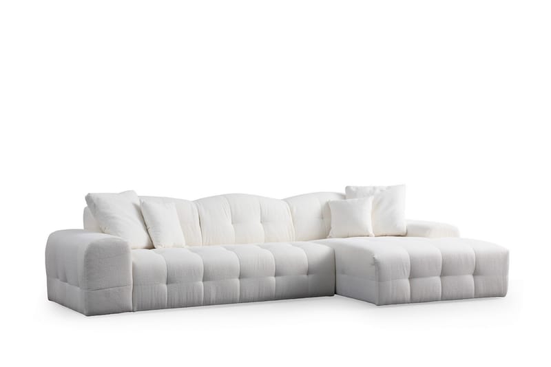 Buddy 4-personers Sofa med Chaiselong - Hvid - Møbler - Sofaer - Sofa med chaiselong